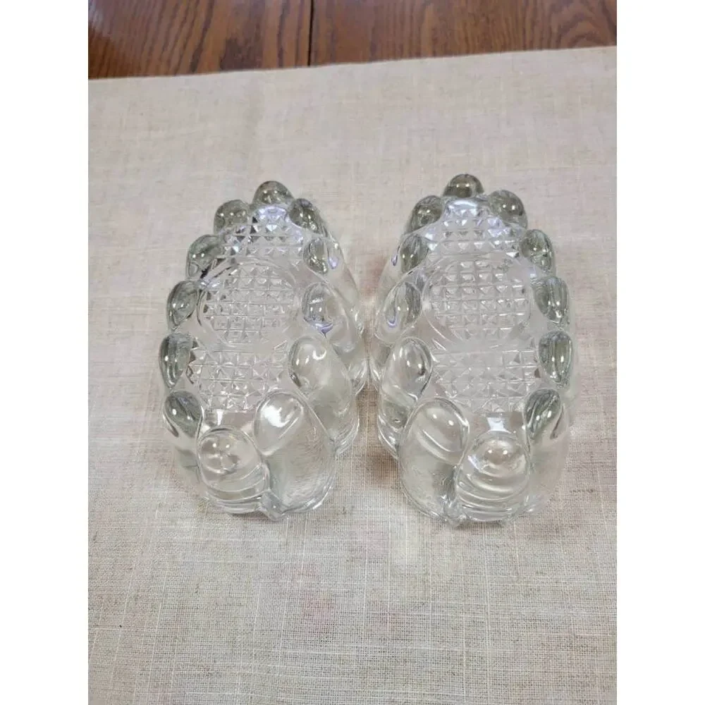 Vintage Princess House Crystal Spoon Fork Holders Ribbed 438 Buffet Utensil Rest